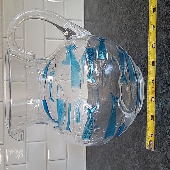 Acrylic Drink Pitcher - Blue Fish Design - Picture 7 of 9
